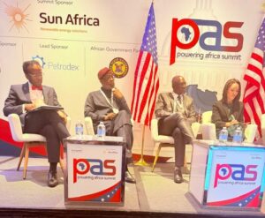 R-L: Landry Signa, Senior Fellow, The Brookings Institution & Executive Director, Thunderbird School of Global Management (moderator); Minister of Solid Minerals Development, Dele Alake; Guinean Minister of Energy, Hon. Sekou Camara; Senior Vice President, Global Head of Origination, US Export-Import Bank (EXIM), Sarah Whitten during a panel session themed “Critical Minerals In Africa: Meeting Global Demand” on the sidelines of the Powering Africa Summit, Washington DC, USA. 22nd March 2026.