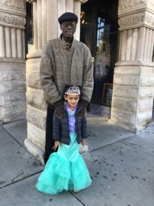 Professor Jeyifo and one of his grandchildren