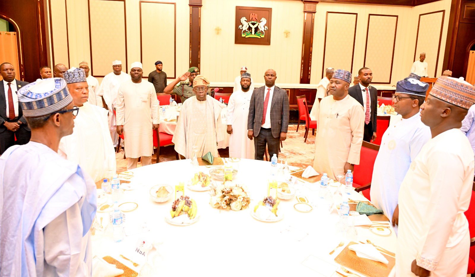 President Tinubu with members of the Armed Forces