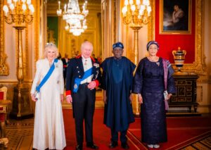 Queen Camilla, King Charles III, President Bola Tinubu and his wife, First Lady, Oluremi Tinubu