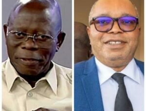 Senator Adams Oshiomhole and Emperor Terret Tenebe