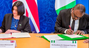 The Minister of Interior, Dr Olubunmi Tunji-Ojo and the UK Home Secretary, Rt Hon Shabana Mahmood