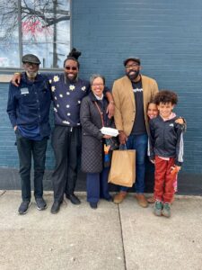 From left, Professor Jeyifo, Olalekan, Sheila, Okunola and grandchildren