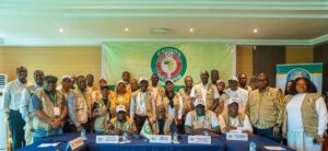 ECOWAS Observer Team, inside the Situation Room, keenly monitoring vote counting