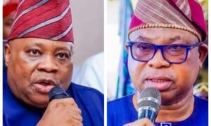 Governor Ademola Adeleke and Bola Oyebamiji