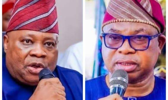 Governor Ademola Adeleke and Bola Oyebamiji