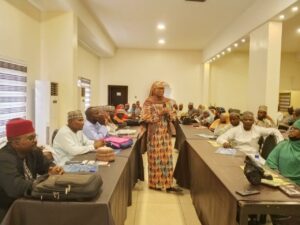 Participants during the training