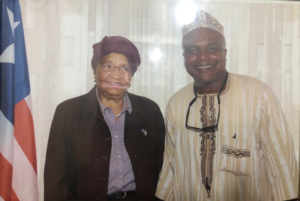 President Sirleaf of Liberian and Abubakar Hashim