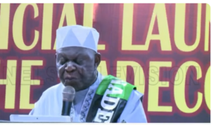 Ayo Opadokun speaking at the event