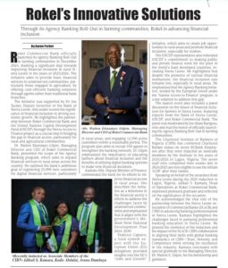 Dr. Walton Ekundayo Gilpin, Managing Director and CEO of Rokel Commercial Bank