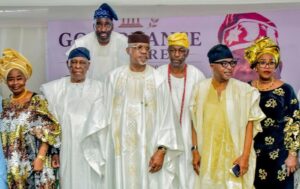 Governor Dapo Abiodun, former Governor Olusegun Osoba and others at the event