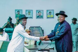 Governor Diri, right
