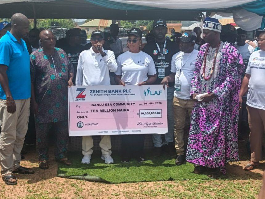 Hon. Leke Abejide in in continuation of his constituency engagement and presentation of cheque for community projects