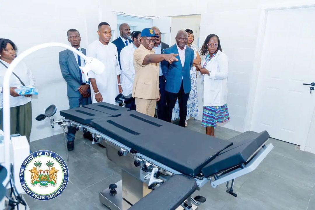 President Bio inspecting state -of-art hospital equipment at Connaught