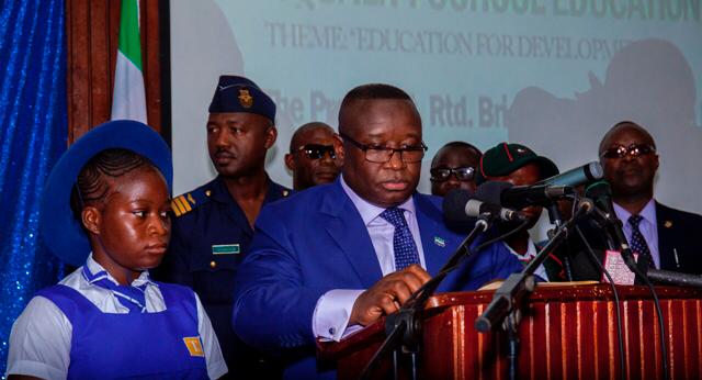 •President Bio launching the Free Education Program in 2018