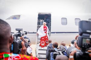 The First Lady, Oluremi Tinubu lands in Ado Ekiti Airport