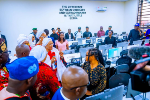 The First Lady at the ICT Centre at EKSU